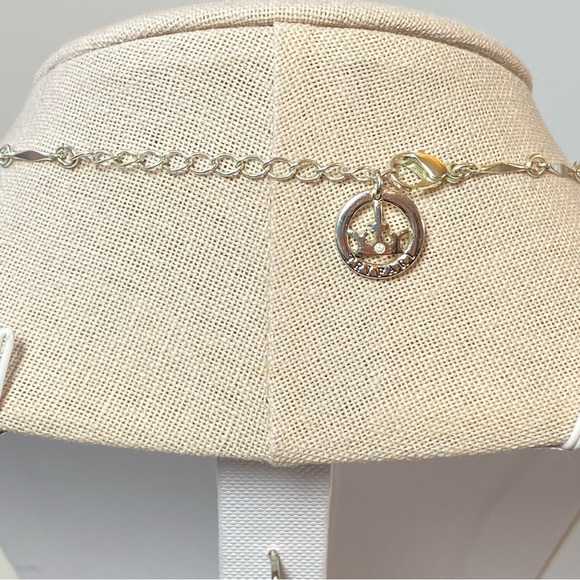 Crown Trifari Silver Tone Marcasite Tear Drop Filigree Station Chain Necklace - Picture 3 of 9